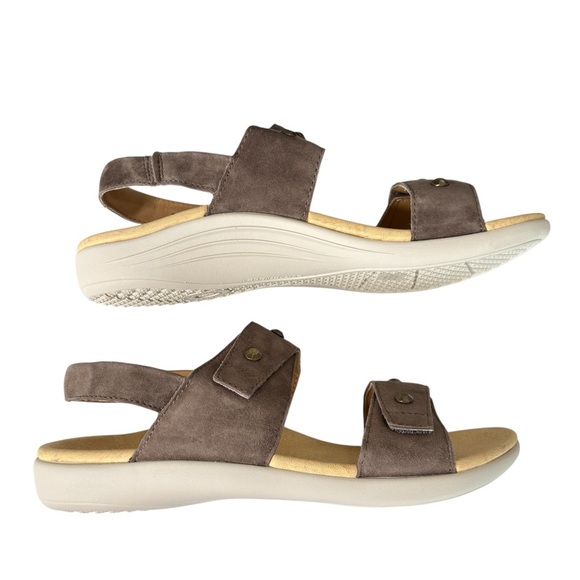 REVITALIGN Orthotic Terra Wedge Sandal Sz 9.5 Comfort Adjustable Slingback Brown - Picture 5 of 16